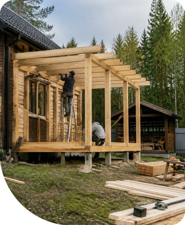 Строительство пристроек и построек на участке в Соли-Илецке